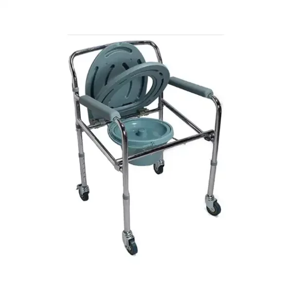  Adjustable Commode Chair With Wheels 